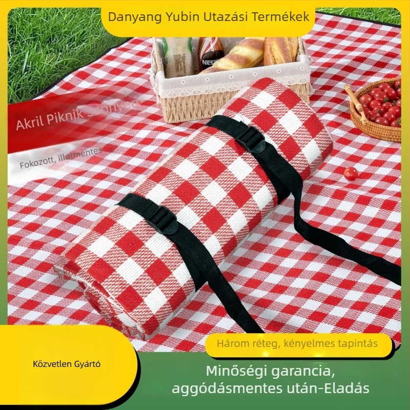 Piknik matrac kempingezéshez, nedvességálló akril szövettel és szivaccal, vízálló PEVA-vel; súly 850 g; 6 személy számára; modell Reel