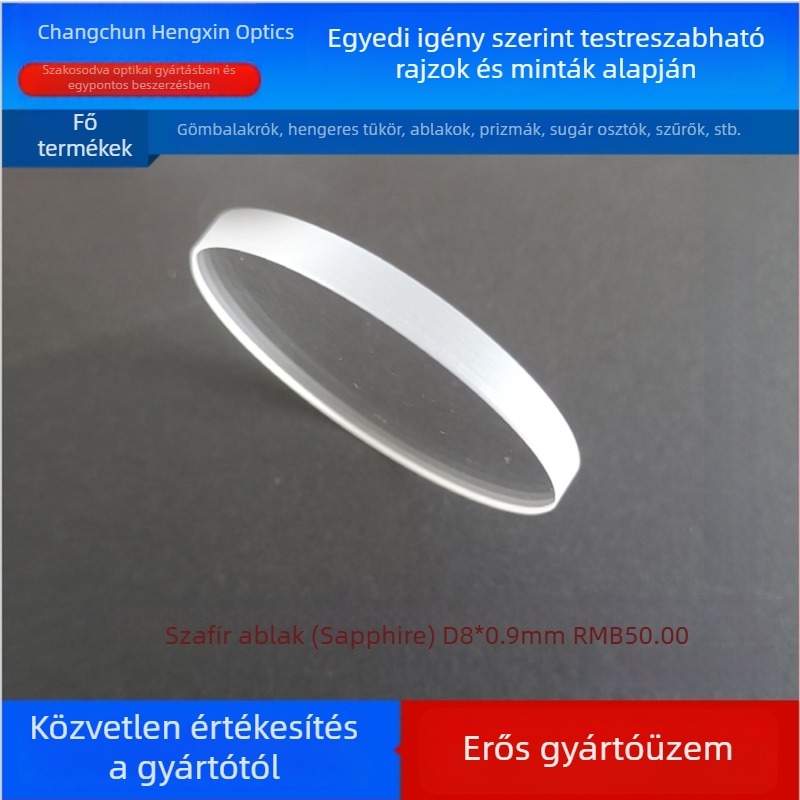 Lézeres eszköz optikai védőablaka — Márka: Wloptical; Termékkód: WIN-003; Alkalmazási terület: Optikai műszerek; Importált: Nem