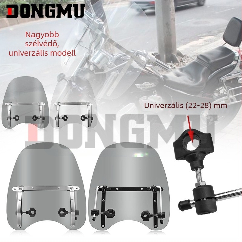 ABS lemez és alumínium tartó; testreszabható; stílus: wind deflector; modell hpmp-d025; universal illeszkedés