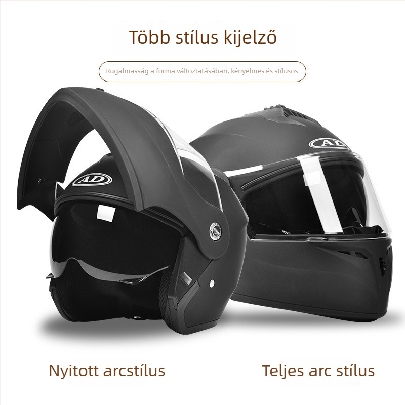 Elektromos motoros sisak – teljes arcos, ABS, felnőtteknek, minden évszakban használható, kompatibilis elektromos járművekkel