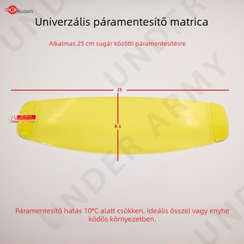 Sisak-visor páramentesítő ragasztó, univerzális modell, testreszabható, szél- és porvédelmet