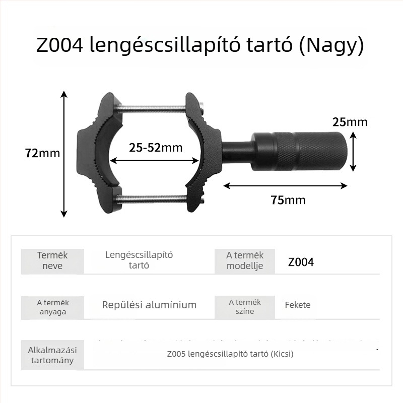 Univerzális lengéscsillapító tartó motorkerékpár világító lámpákhoz (alumínium ötvözet, első csőbilincs, modellek: z003/z004/z005/z006/z009/z018)