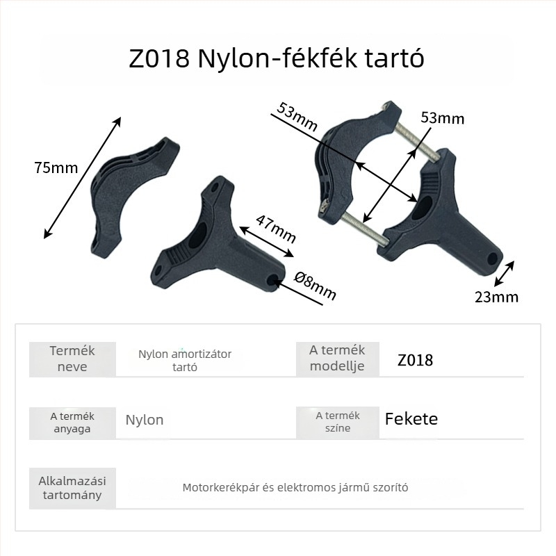 Univerzális lengéscsillapító tartó motorkerékpár világító lámpákhoz (alumínium ötvözet, első csőbilincs, modellek: z003/z004/z005/z006/z009/z018)