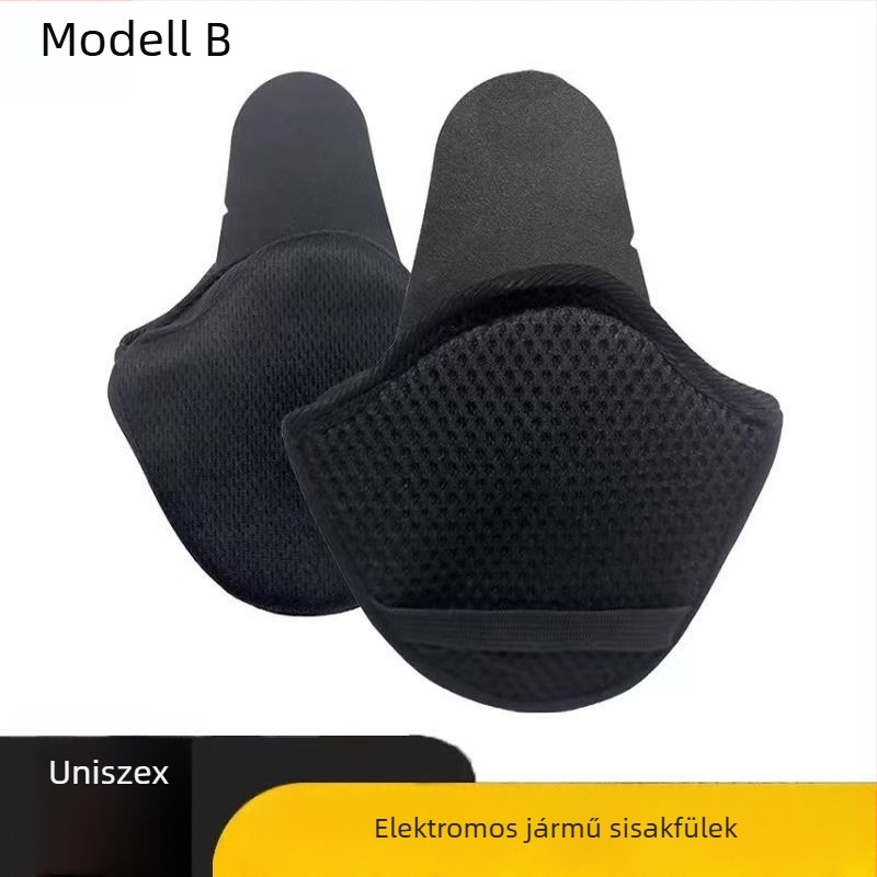 Motorkerékpár/elektromos jármű sisak fülvédőkkel, levehető téli fülmelegítő, fleece bélés, Modell Tkps-001, testre szabható
