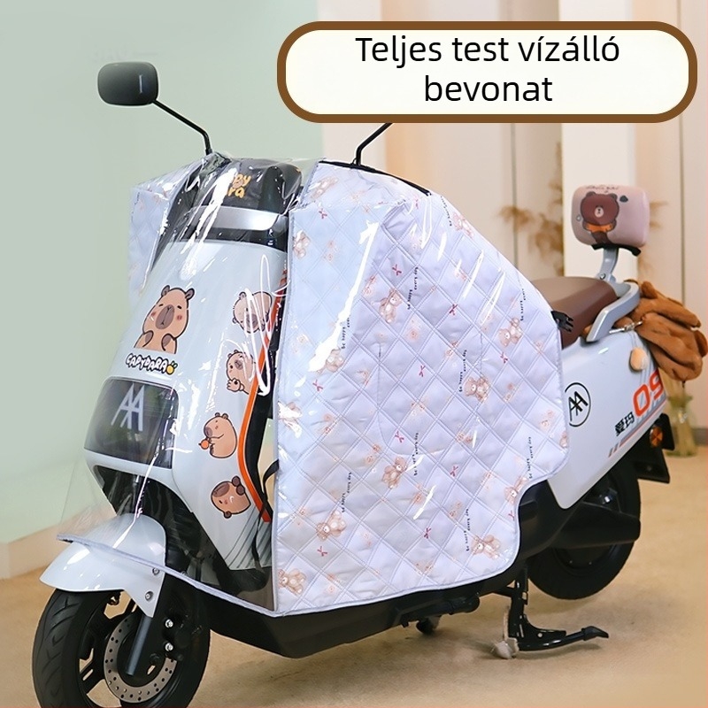 Szélvédő takaró elektromos járművekhez, poliészter rost, logó nyomtatás engedélyezett, nem vízálló.