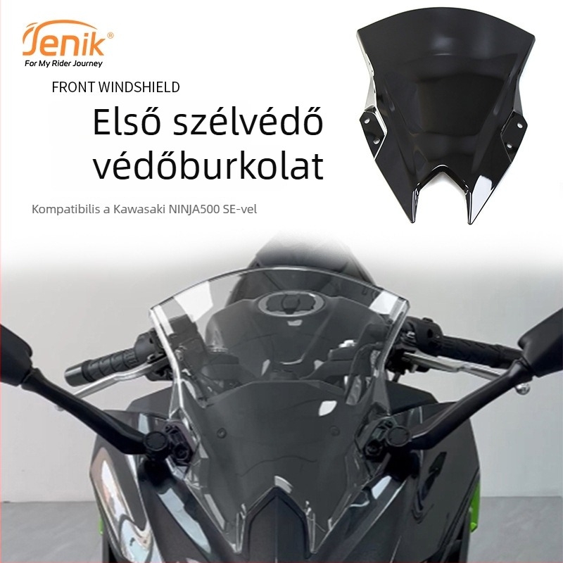 Első szélvédő deflektor Kawasaki Ninja 500 SE-hez - Jenik, szélvédő és porálló, kompatibilis Kawasaki motorkerékpárral