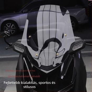 Yamaha XMAX300 2025-hoz készült akrilból készült magasított első szélvédő deflektor, kompatibilis 25 modellhez; HD funkció