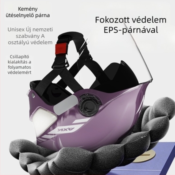 AXK Elektromos motorkerékpár sisak – ABS, fél sisak, GB811-2022A tanúsított, egész éves használatra