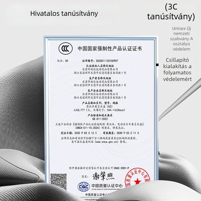 AXK Elektromos motorkerékpár sisak – ABS, fél sisak, GB811-2022A tanúsított, egész éves használatra