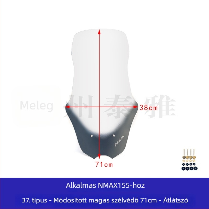 Akril szélvédő Yamaha NMAX155-höz — kompatibil 25 modellel — stílus: szélvédő — márka: Taiya
