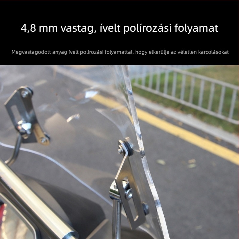 Első szélvédő Wuyang Honda NPF125 robogóhoz, vastított kivitel