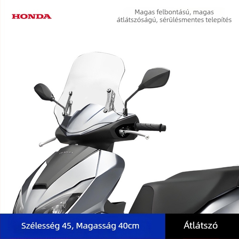 Első szélvédő Wuyang Honda NPF125 robogóhoz, vastított kivitel