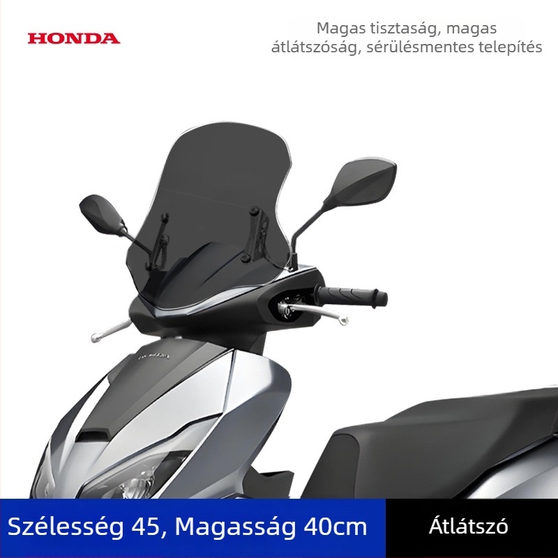 Első szélvédő Wuyang Honda NPF125 robogóhoz, vastított kivitel