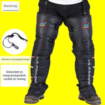 Térdvédők motorkerékpárhoz és elektromos járművekhez - téli meleg, vízálló, szélálló, vastagított PVC lábszárvédő