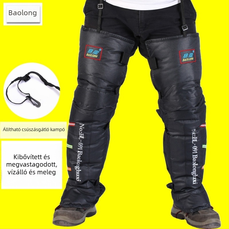 Térdvédők motorkerékpárhoz és elektromos járművekhez - téli meleg, vízálló, szélálló, vastagított PVC lábszárvédő