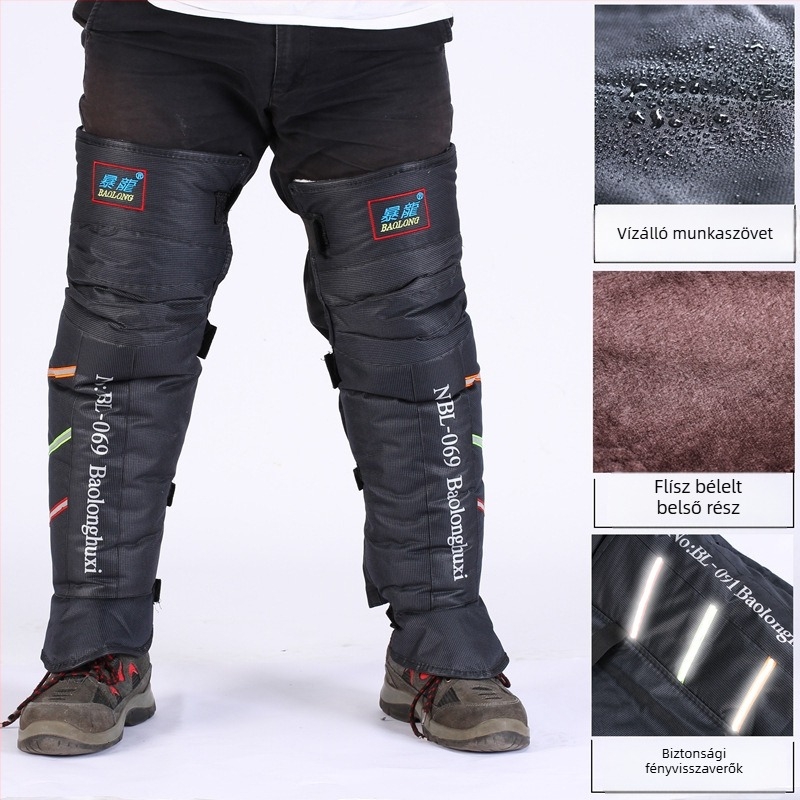 Térdvédők motorkerékpárhoz és elektromos járművekhez - téli meleg, vízálló, szélálló, vastagított PVC lábszárvédő