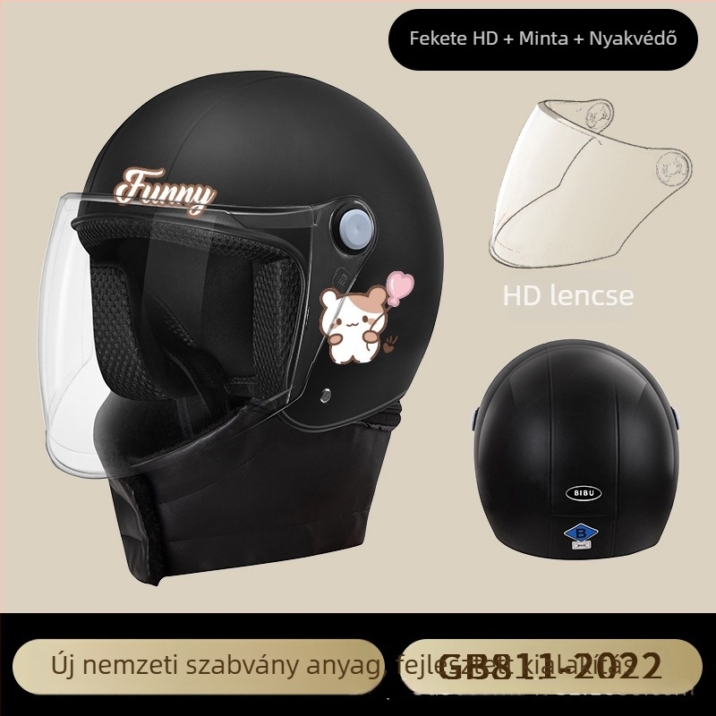 Elektromos járművek sisakja, ABS anyagból, 3/4 típusú, GB811-2022B tanúsítvány, elektromos járművekhez, minden évszakhoz