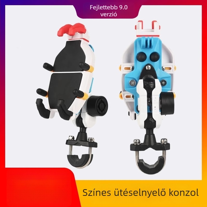 Motorhoz és elektromos járműhöz való telefontartó nyolcszárnyú fogóval, rezgéscsillapítás, lopás elleni védelem, navigációhoz