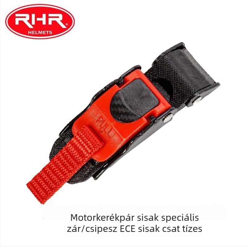 ECE-igazolt motorkerékpáros sisak övcsat, mikrometrikus csat, 10 részes