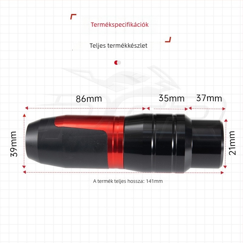 Motoros védő készlet – CNC‑megmunkált anti‑fall sliderek, PCR modell 3248, kompatibilis 10 mm-es rögzítőlyukakkal