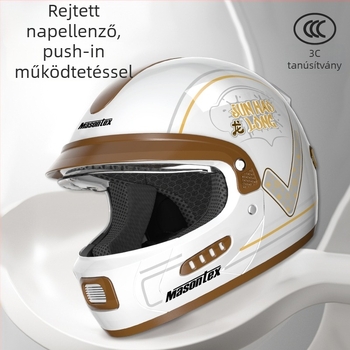 MASONTEX ABS teljes arcú sisak elektromos motorkerékpárokhoz, 3C GB811-2022A, négy évszakos, motorkerékpárokhoz (Márka: MASONTEX; Anyag: ABS; Tanúsítvány: GB811-2022A; Stílus: teljes arcú sisak; Szezon: négy évszak)