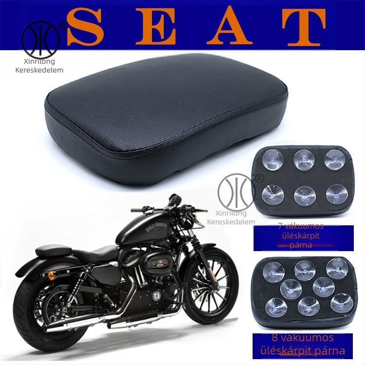 Harley‑Davidson motorkerékpárhoz készült vákuumos rögzítőpárnás ülésvédő, levehető, személyre szabható bőrpárna, lovag‑páncél stílusú