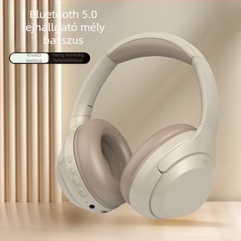 Vezeték nélküli fejre rögzíthető headset Bluetooth 5.3, 10 m hatótávolság, sztereó hang, 8+ órás üzemidő