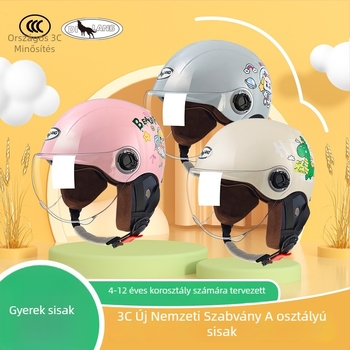 L003 téli gyerek fél-arcú sisak, ABS burkolat, 3C tanúsítvány, motorkerékpár és elektromos kerékpár használatra, modell L003
