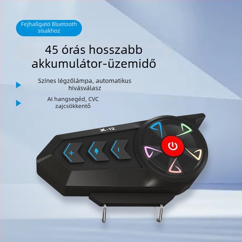 Bluetooth fejhallgató motorkerékpár sisakhoz F20Pro kettős interkommal és zene megosztással
