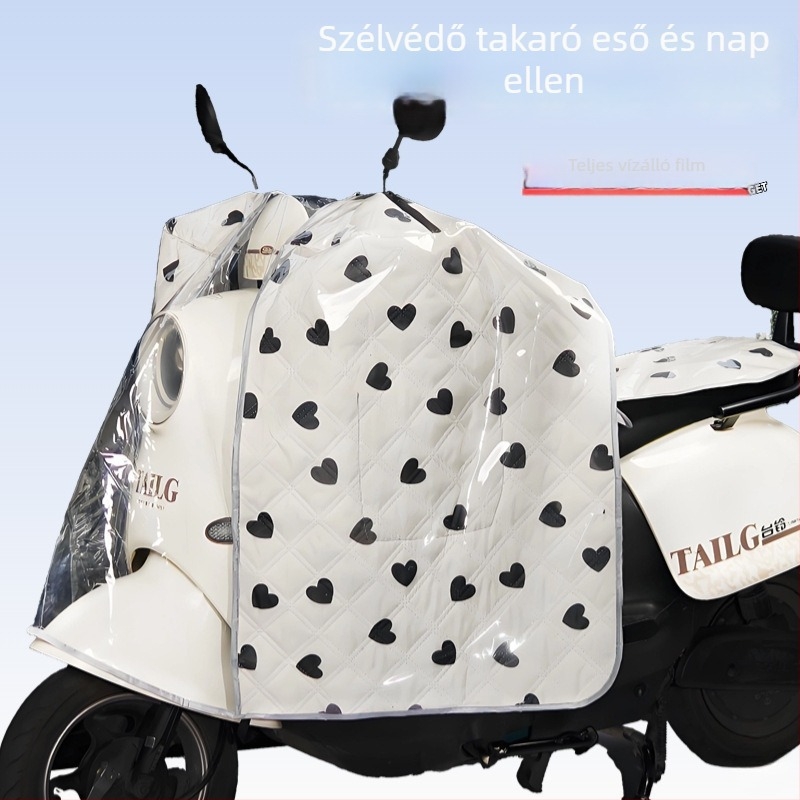 Teljes testvédő vízálló burkolat elektromos robogó és motorkerékpár számára – nyári szélvédő, eső elleni védelem és árnyékolás, univerzális minden évszakra