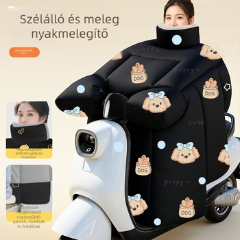Szélvédő quilt pajzs elektromos járművekhez, Oxford anyag, fleece béléssel téli melegen tartó, vízálló és minden évszakra alkalmas, robogók és motorkerékpárok számára