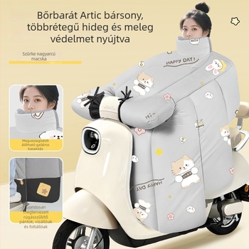 Szélvédő quilt pajzs elektromos járművekhez, Oxford anyag, fleece béléssel téli melegen tartó, vízálló és minden évszakra alkalmas, robogók és motorkerékpárok számára