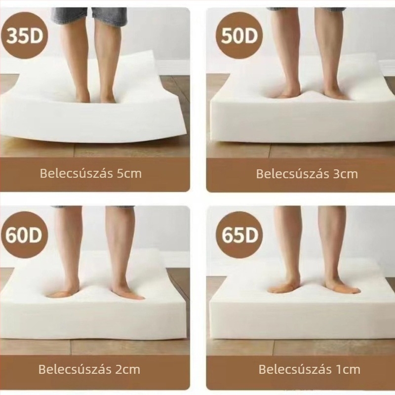 60D sűrűségű habpárna kanapéhoz fa kerethez, ülő- és hátsó párna, ablakos ülőpárna és tatami párna 50D
