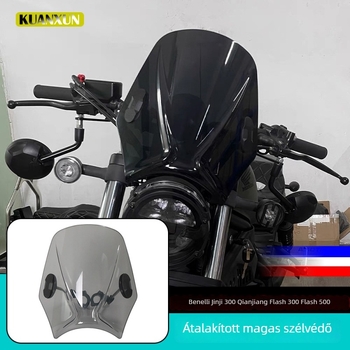 Univerzális motorkerékpár első szélvédő panel PC anyagból, KUANXUN, univerzális modell, cikkszám 8920