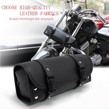PU bőr Harley stílusú motorkerékpár táska, retro módosított oldaltáska, vezetőtáska, első táska és szerszámtáska elektromos motorkerékpárhoz