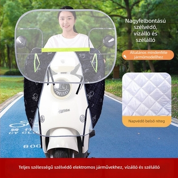 Universális első szélvédővédő elektromos járművekhez, láb- és kézvédőkkel, négy évszakos védelem