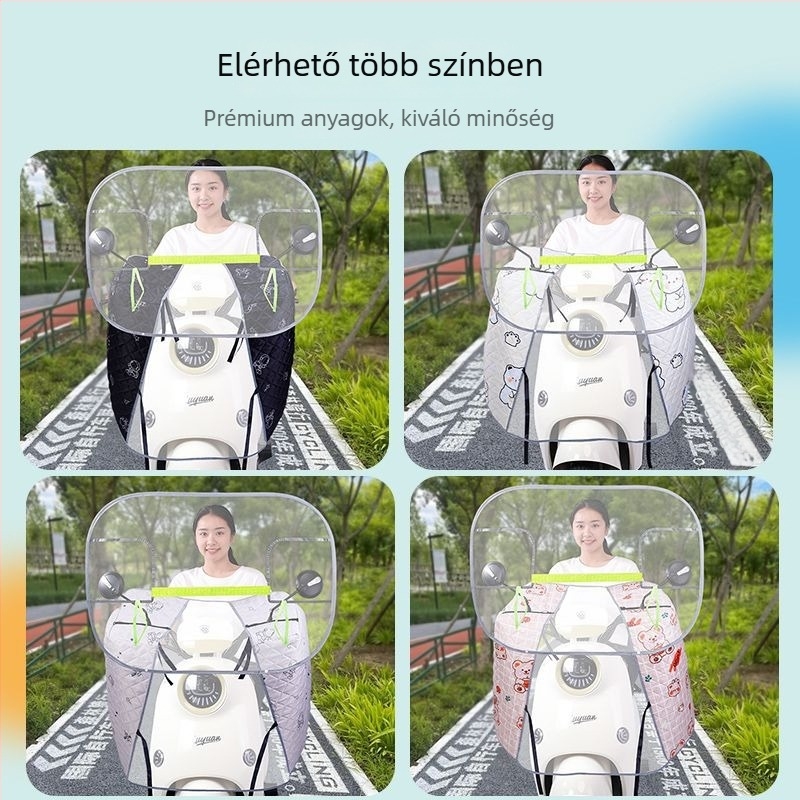 Universális első szélvédővédő elektromos járművekhez, láb- és kézvédőkkel, négy évszakos védelem