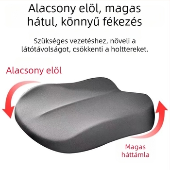 Autóülés párna deréktámasz, mind az évszakokhoz, keskeny deréktáj formájú, töltet szintetikus rostokból, booster párna a fő vezető részére