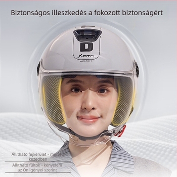 DTN 3/4 bukósisak elektromos járművekhez — ABS, levehető bélés, mindhárom évszakra alkalmas szélálló, univerzális illeszkedés, 3C tanúsítvány