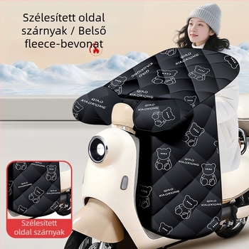 Téli fleece-bevonatú szélvédő takaró elektromos motorkerékpárokhoz