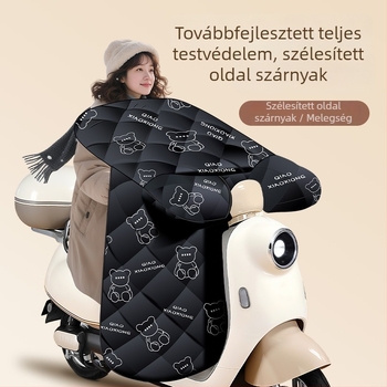 Téli fleece-bevonatú szélvédő takaró elektromos motorkerékpárokhoz