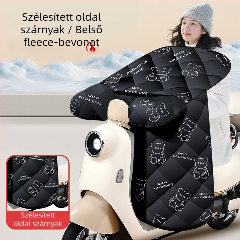 Téli fleece-bevonatú szélvédő takaró elektromos motorkerékpárokhoz