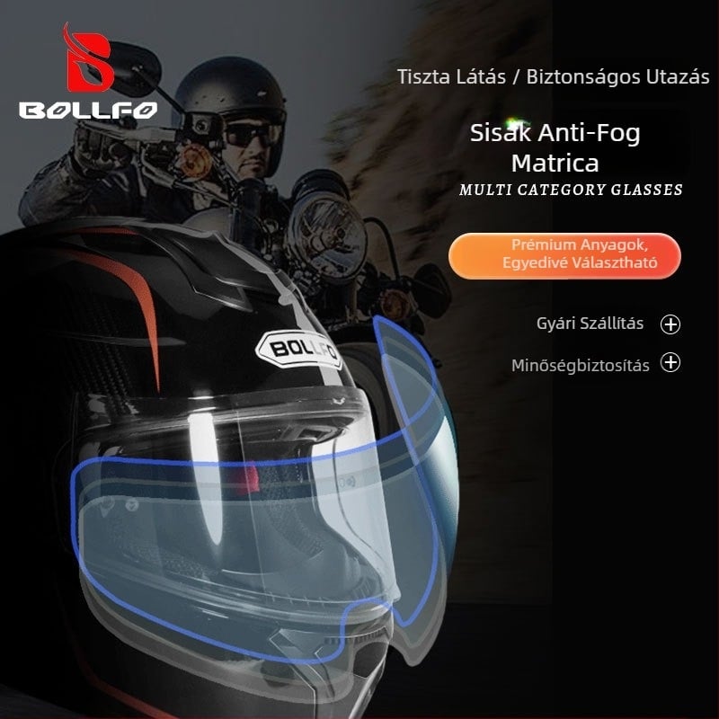 Sisak-visor film – Síktükör, PC anyag, Modell TKFWP, Unisex