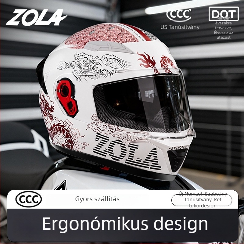 3C-tanúsítványos elektromos motorkerékpár sisak férfiaknak és nőknek, téli melegen tartó, mind a négy évszakra, teljes arcú sisak