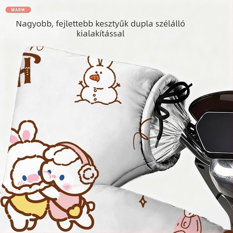Elektromos járművek szélvédő takaró – téli frissítés, széles oldalsó szárnyakkal, integrált nyak-, váll- és lábvédővel, vízálló poliészterből
