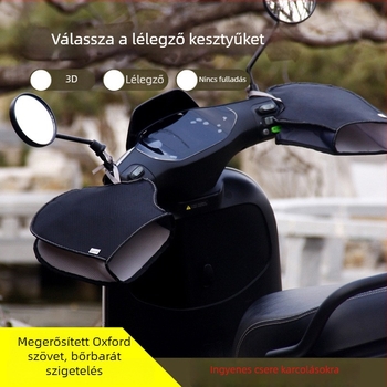 Kormányvédő huzat elektromos járművekhez, vízálló Oxford vászon, kézzel leválasztható, tricikli, motorkerékpár és elektromos járművekhez