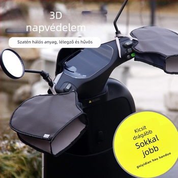 Kormányvédő huzat elektromos járművekhez, vízálló Oxford vászon, kézzel leválasztható, tricikli, motorkerékpár és elektromos járművekhez