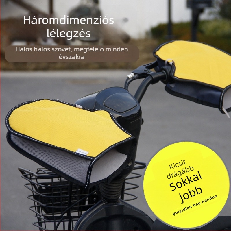 Kormányvédő huzat elektromos járművekhez, vízálló Oxford vászon, kézzel leválasztható, tricikli, motorkerékpár és elektromos járművekhez