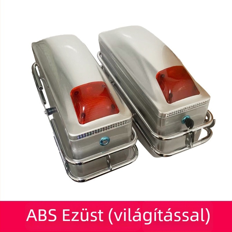 K6 motorkerékpár oldalsó doboz – moduláris rendszer két vagy három dobozzal, ABS oldalsó akasztós doboz LED-es világítással