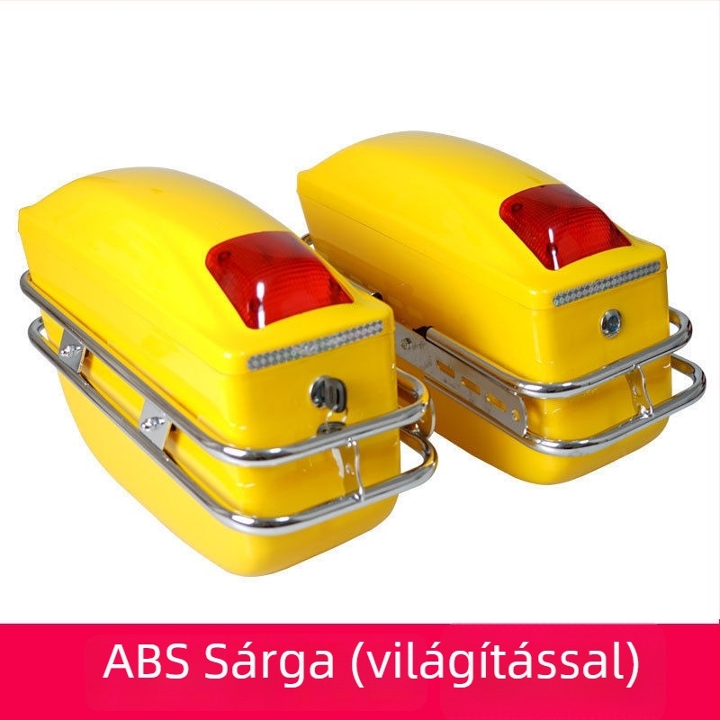 K6 motorkerékpár oldalsó doboz – moduláris rendszer két vagy három dobozzal, ABS oldalsó akasztós doboz LED-es világítással